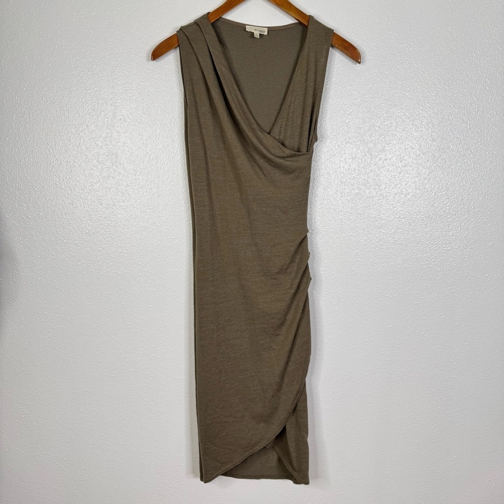 Wilfred Free Sage Green Ruched Sleeveless Dress‎ Size Xsmall